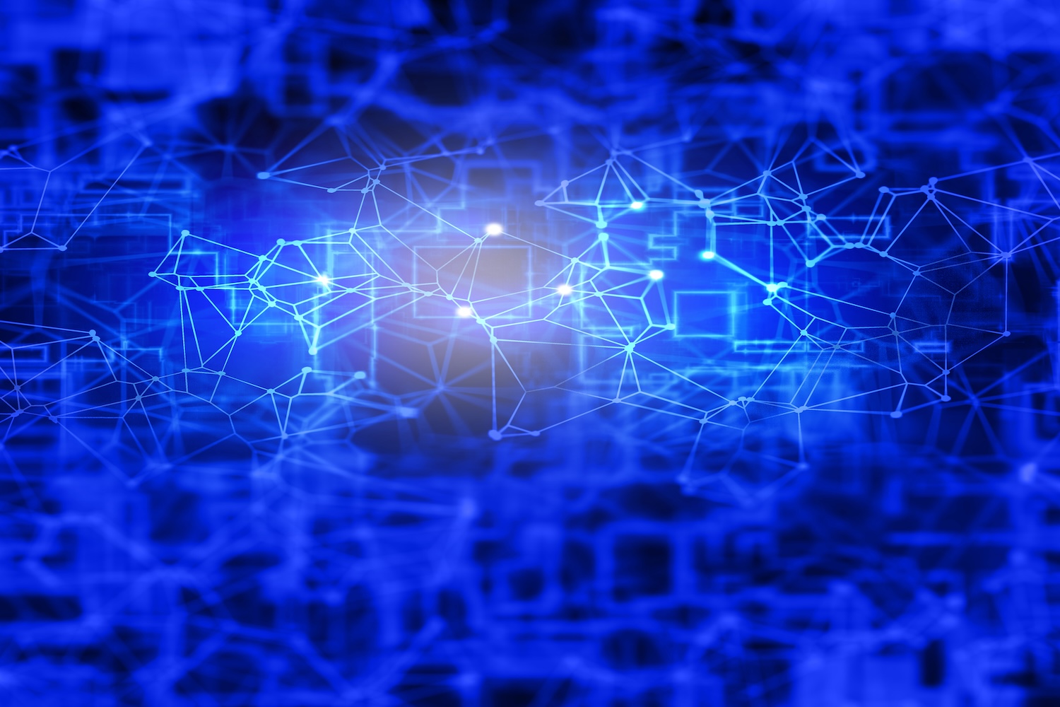 Abstract digital low poly background with connecting lines and dots